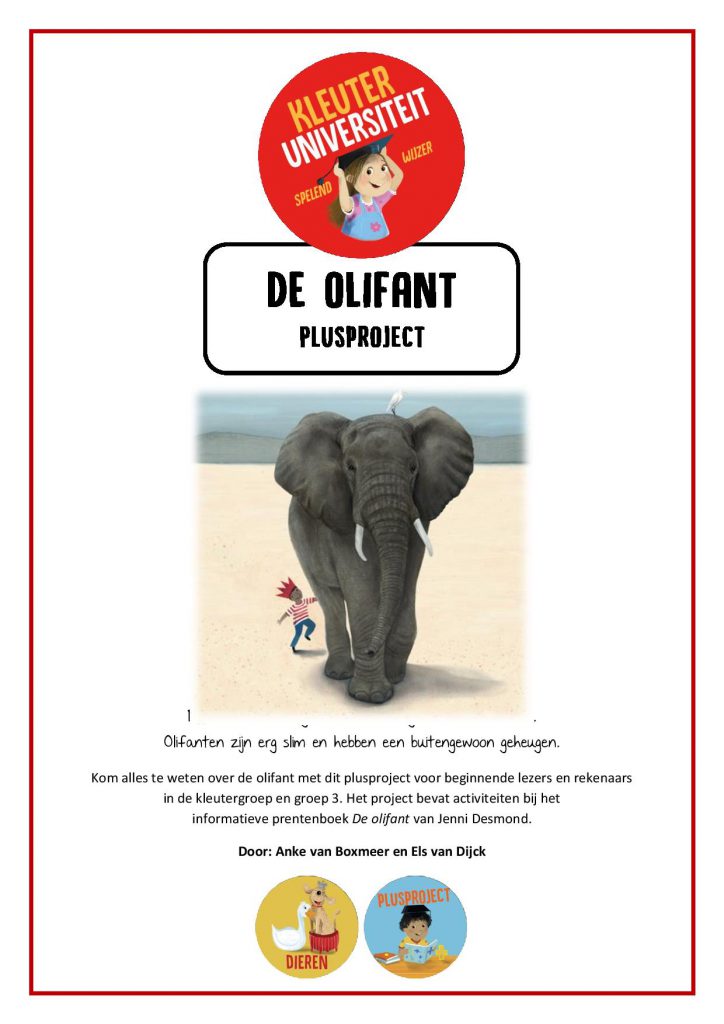 Plusproject slimme kleuters olifant, kinderboekenweek, natuur, gi-ga-groen